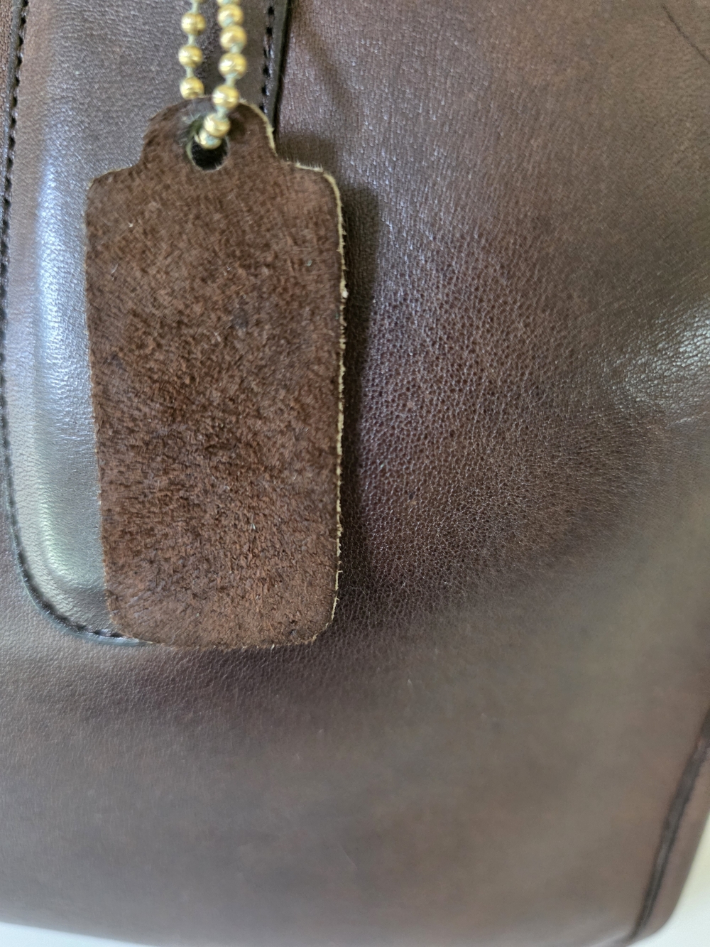 Vintage Coach Slim Satchel NYC Mahogany Glove Tanned Leather Top Handle Brief - Picture 9 of 16